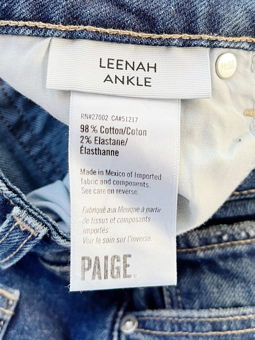 PAIGE Leenah Ankle Wide Leg Crop Jeans in Gracie Lou Wash Size 26 - Picture 11 of 11